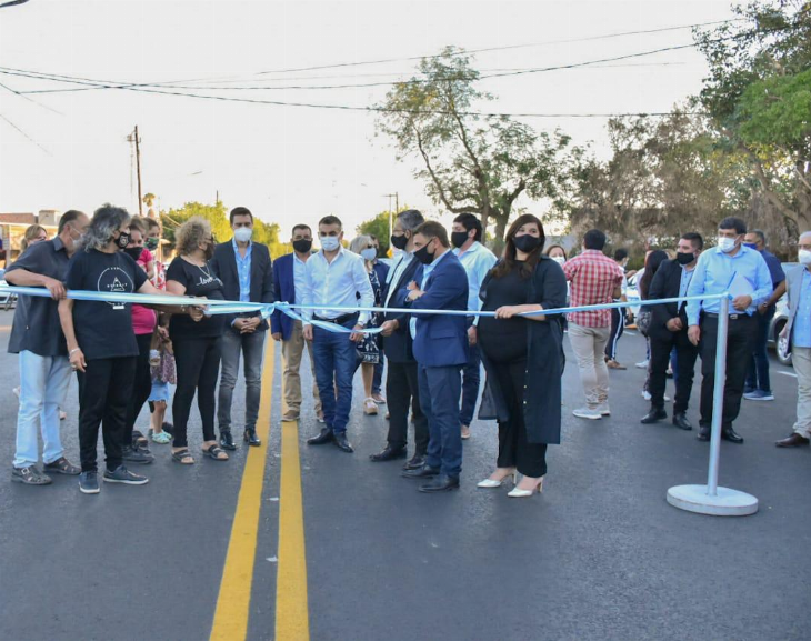 En Chimbas, la calle Tucumán ya está repavimentada e iluminada con LED