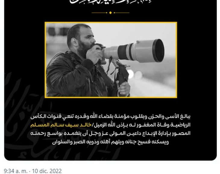 Otro periodista perdió la vida cubriendo el mundial de fútbol de Qatar