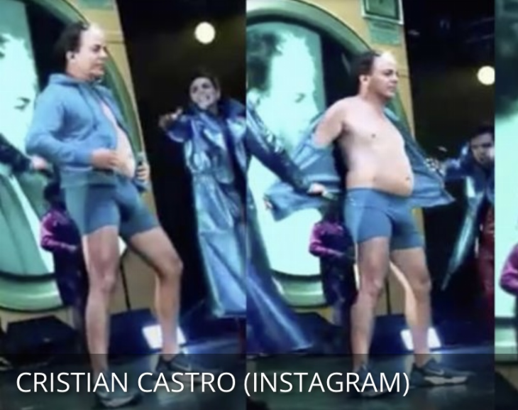 Cristian Castro cantó con Miranda! en el Grand Rex y quedó casi desnudo en el escenario