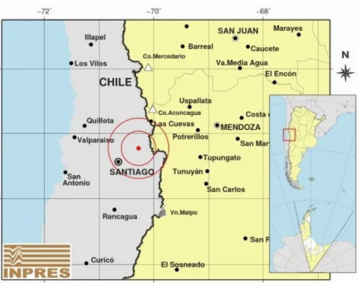 Un fuerte sismo en Chile se sintió en San Juan