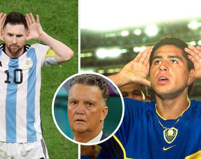 "Hizo enojar al mejor y eso es lo peor" dijo Riquelme sobre Van Gaal y Messi