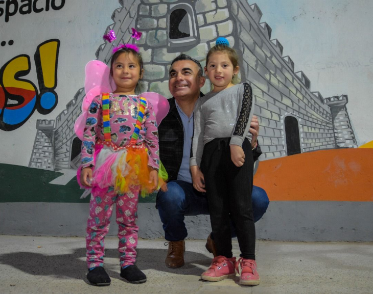 Chimbas: Barrio Las Alondras ya tiene iluminación Led y su plaza renovada