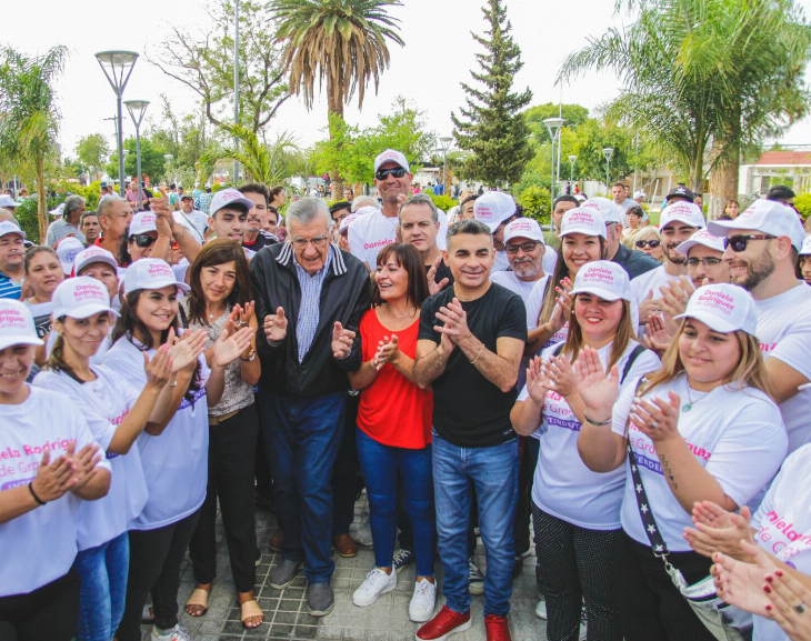 Gioja y Gramajo comenzaron su campaña juntos en Chimbas