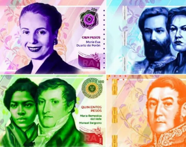 Próceres en lugar de animales: estos son los nuevos billetes de $100, 200, 500, 1.000 
