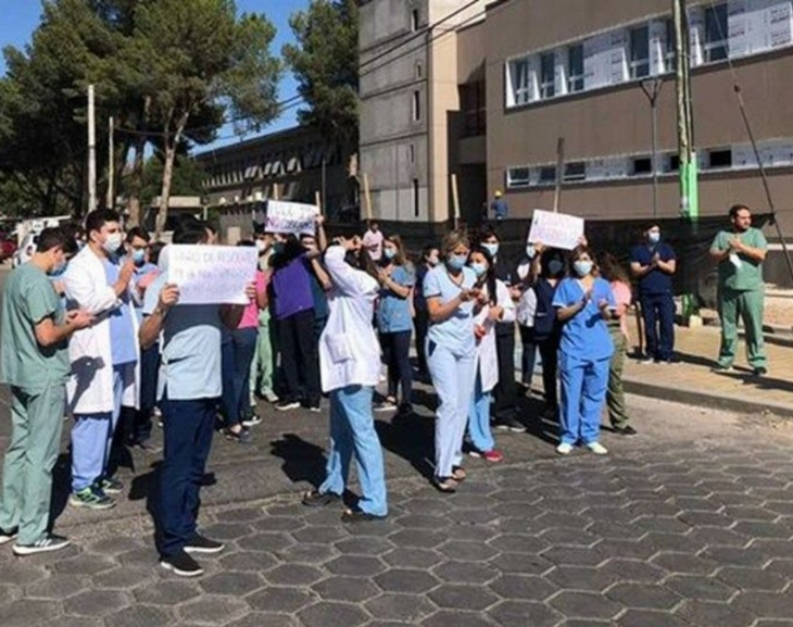 Corte de calles: Los médicos salieron a protestar hoy
