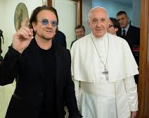 Francisco y Bono, juntos por los estudiantes que defienden el medio ambiente