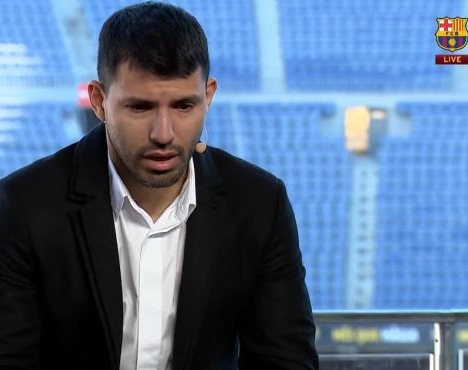 Entre lágrimas, el Kun Agüero anunció su retiro del fútbol