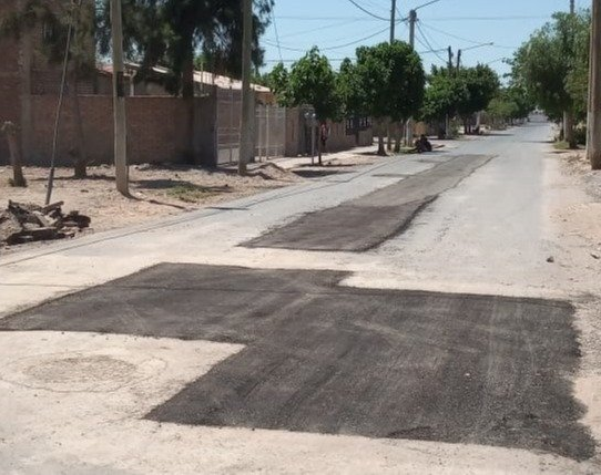 En Pocito reparan las calzadas de la zona Norte