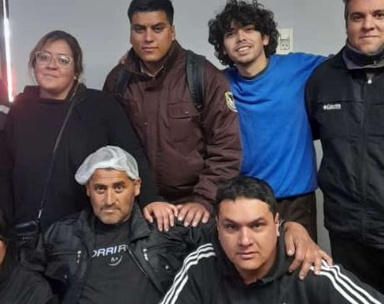 Fue todo emoción en la vuelta del bombero voluntario que se accidentó en acción