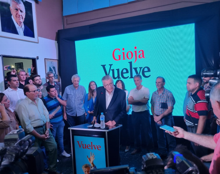 Gioja oficializó su candidatura a gobernador