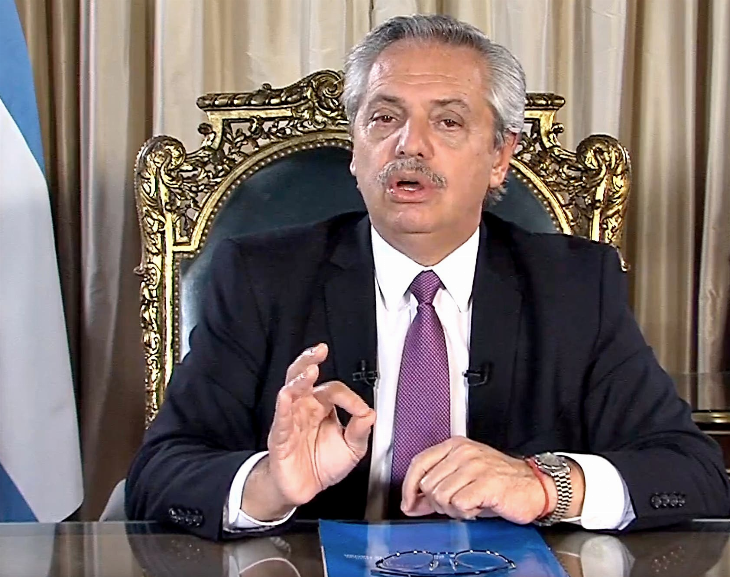 El Presidente argentino condenó los hechos ocurridos en Washington