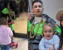 Así fue el reencuentro de L-Gante con su hija Jamaica y Tamara Báez