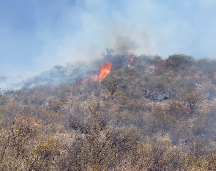 Se reactivaron los incendios en Valle Fértil y hay preocupación