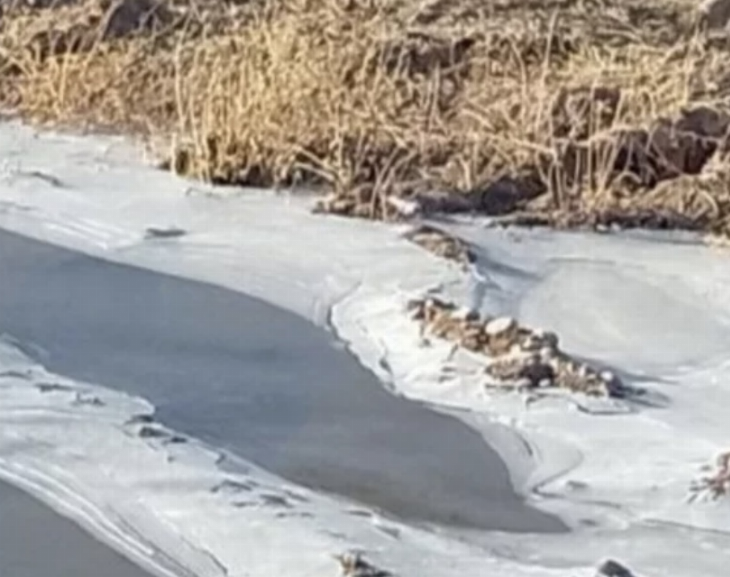 Por las bajas temperaturas se congeló un conocido río sanjuanino