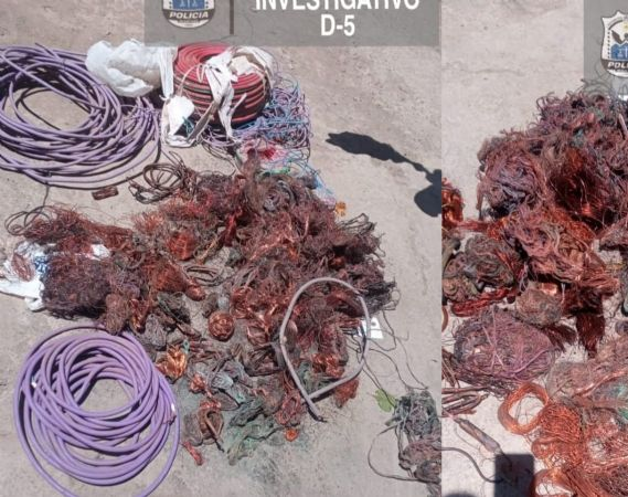 Cientos y cientos de metros cable fueron recuperados en un operativo