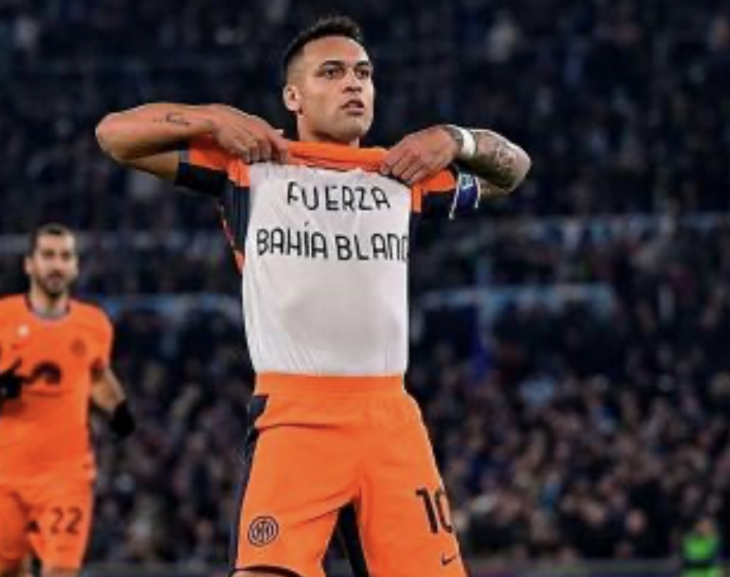 Lautaro Martínez, Germán Pezzella y Rodrigo Palacio, solidarios con Bahía Blanca