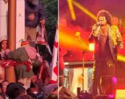 Fueron al recital de la Mona Giménez y ataron a sus hijos a un poste