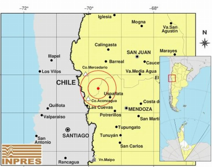 Fuerte temblor de 4.7 sacudió a Mendoza, San Juan y Chile