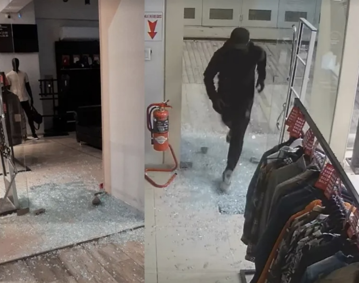 Ladrón reventó una vidriera en pleno centro y se alzó con un botín de más de $1.5 millones