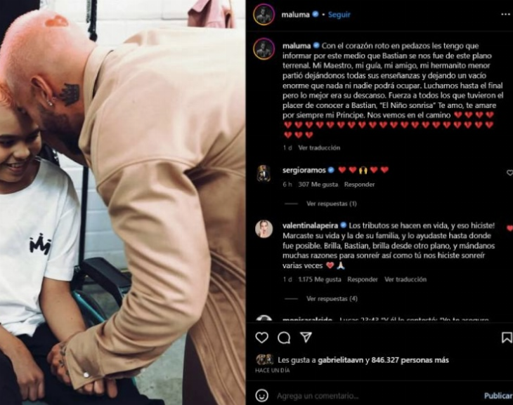 Luchamos hasta el final: el insoportable dolor de Maluma tras la muerte de su hermano menor