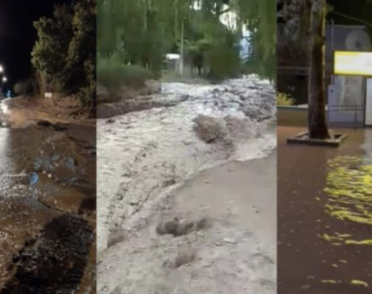 Un creciente en Barreal dejó evacuados e internados