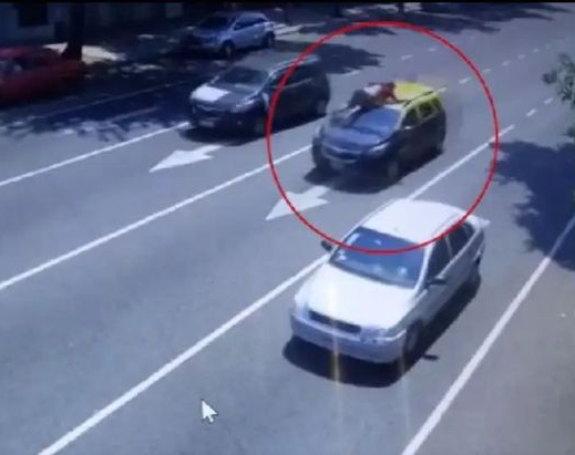 Imágenes sensibles: un ladrón le robó a un taxista y lo mató tras arrastrarlo en el capó y hacerlo volar por los aires