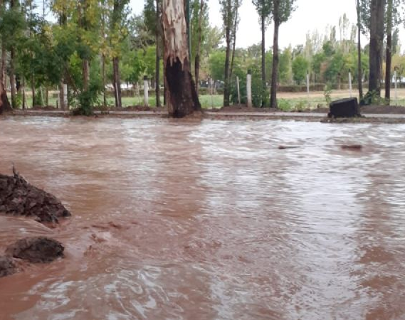 Barreal: la creciente causó daños en 30 casas y hay evacuados