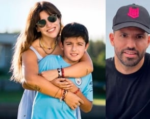 El gesto buena onda de Gianinna Maradona con Sofía Calzetti, la novia del Kun Agüero: la etiquetó en las postales del cumple de su hijo