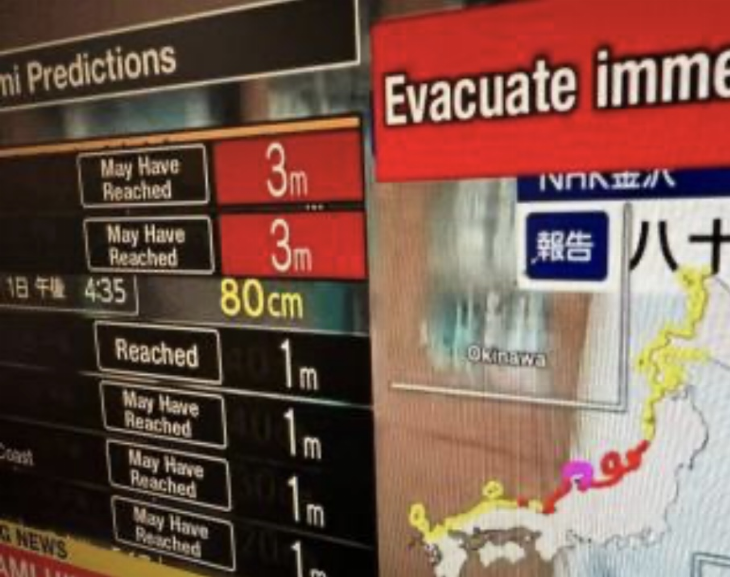 Violentos sismos en Japón provocaron alertas de tsunami en el Pacífico