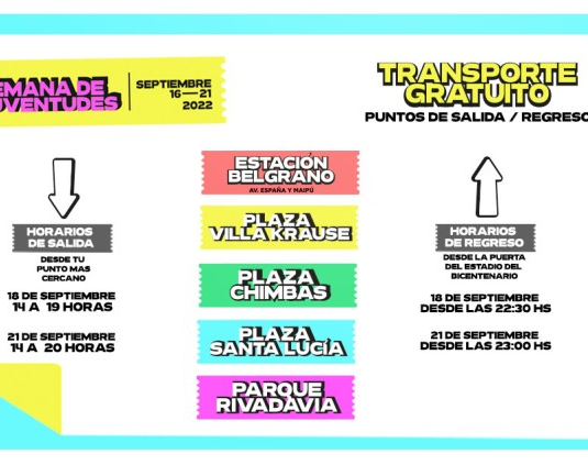 Mirá cómo será el recorrido de los colectivos gratuitos de la Red Tulum para la Semana de Juventudes