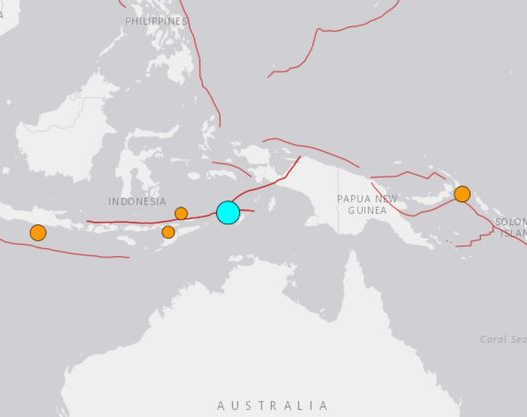Sismo de 7,6 grados sacudió las costas de Indonesia