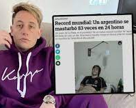 El argentino noticia por récord de auto-satisfacciones admitió que fue un invento