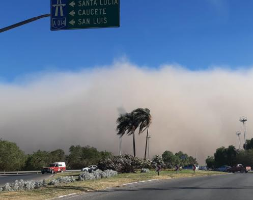 Alerta por viento Zonda: comenzará a hacerse sentir esta tarde en dos departamentos