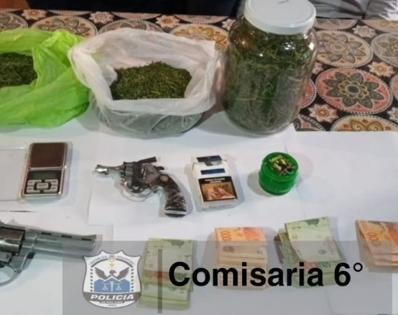 Tenía de todo: cayó con armas, drogas y dinero en efectivo