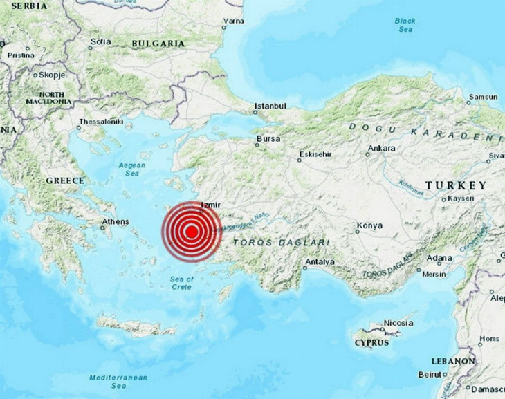 Violento terremoto de 6,9 impacta en Turquía y las islas de Grecia