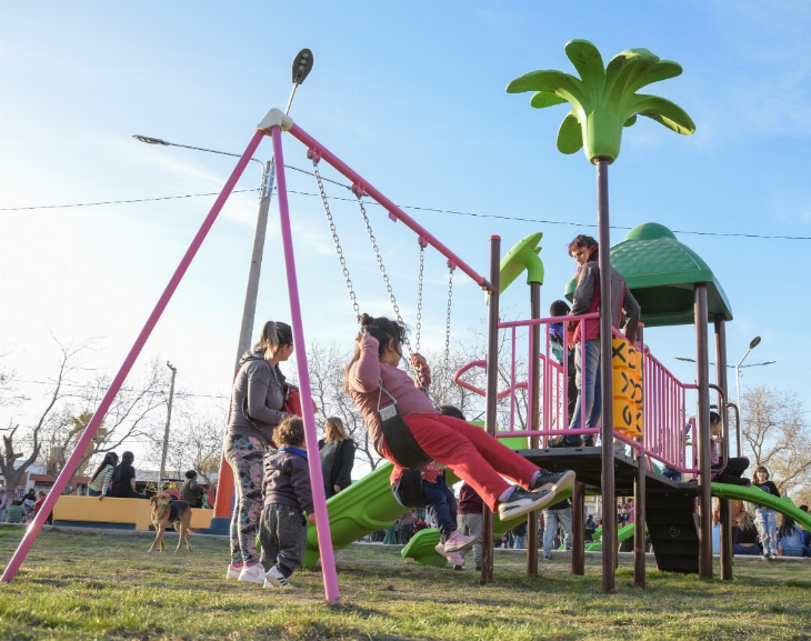 Estrenaron la plaza de Villa Ramos en Chimbas