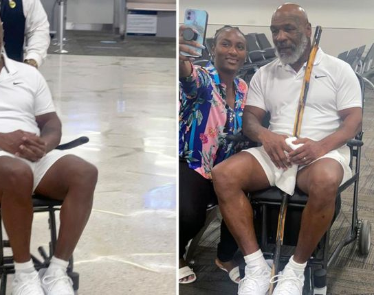 Preocupa la salud de Mike Tyson: lo vieron en silla de ruedas y con bastón