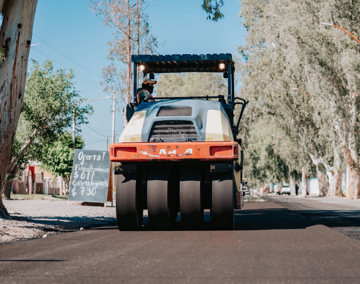 Finalizó la repavimentación de una importante calle en Rawson