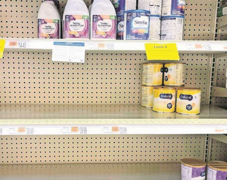 Preocupa en Nueva York el faltante de leche en polvo para bebés