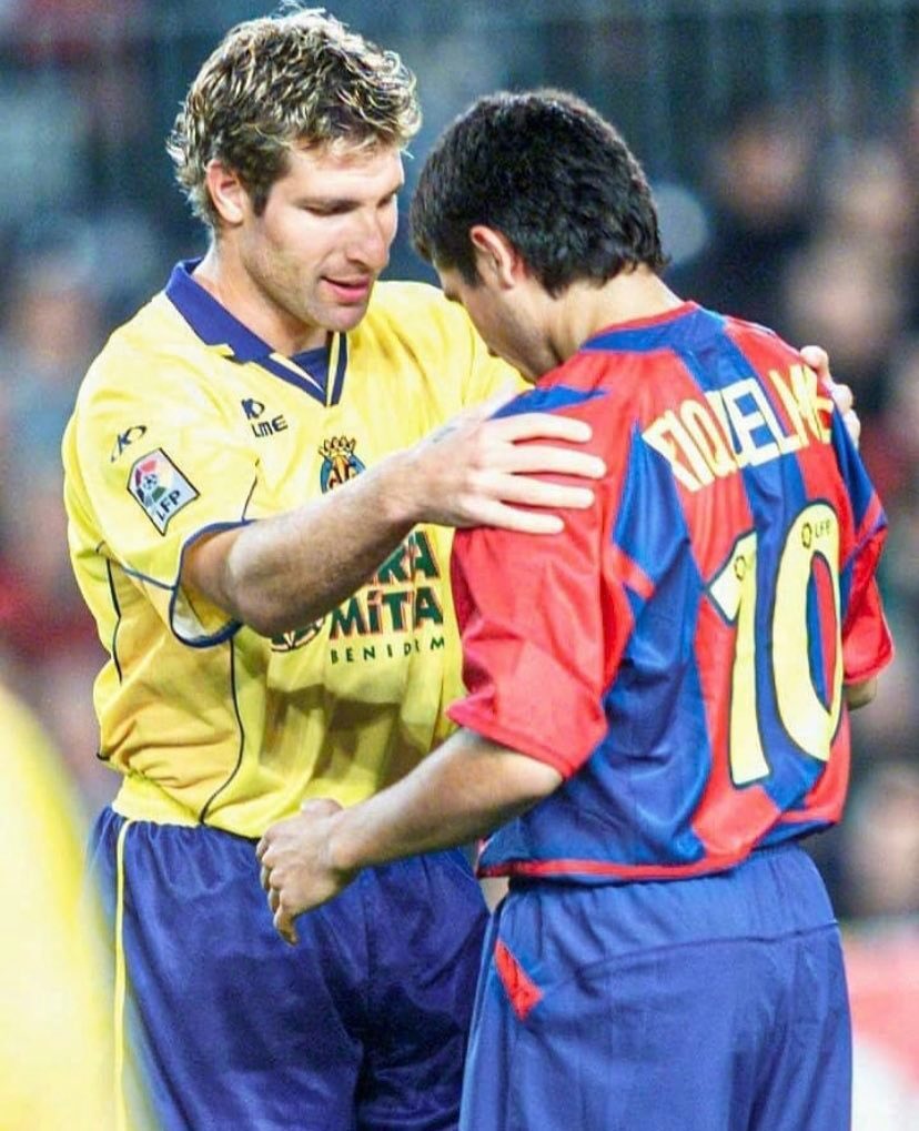 Riquelme y Palermo, como en los viejos tiempos, en los 100 años del Villareal
