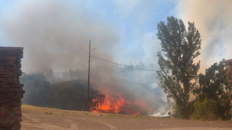 Por el fuerte viento un incendio devoró un conocido Anfiteatro