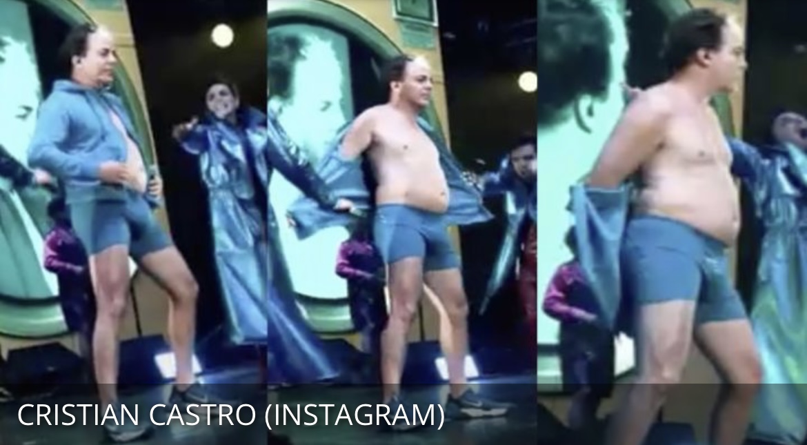 Cristian Castro cantó con Miranda! en el Grand Rex y quedó casi desnudo en el escenario