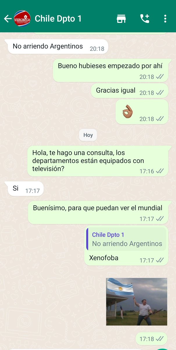 Una argentina tomó revancha de una chilena con la eliminación de Qatar