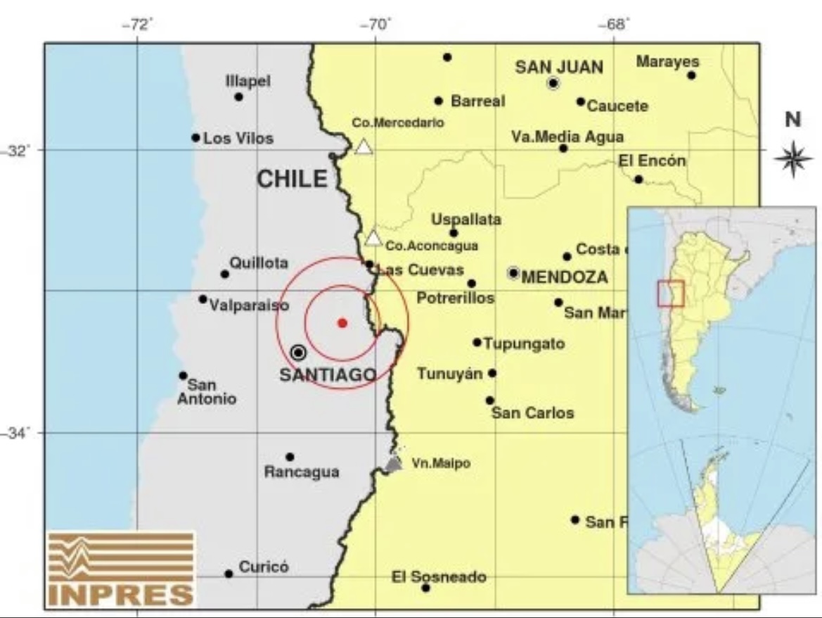 Un fuerte sismo en Chile se sintió en San Juan