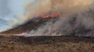 El fuego avanzó en Valle Fértil y piden un helicóptero hidrante
