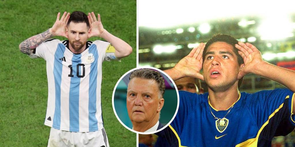 "Hizo enojar al mejor y eso es lo peor" dijo Riquelme sobre Van Gaal y Messi