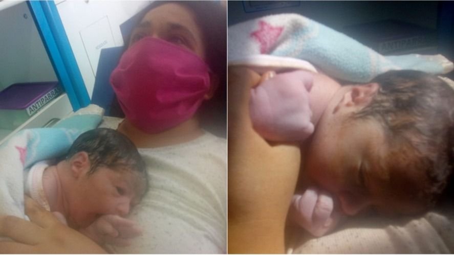 En 25 de Mayo, tres policias parteros salvaron la vida de una mamá y su hijo