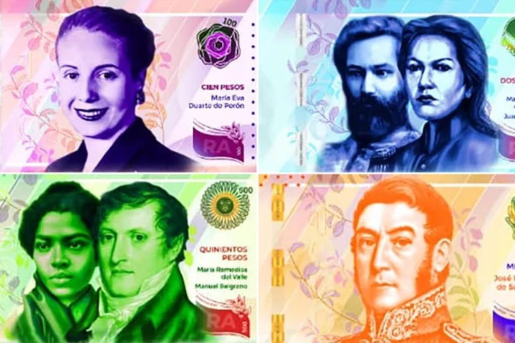 Próceres en lugar de animales: estos son los nuevos billetes de $100, 200, 500, 1.000 