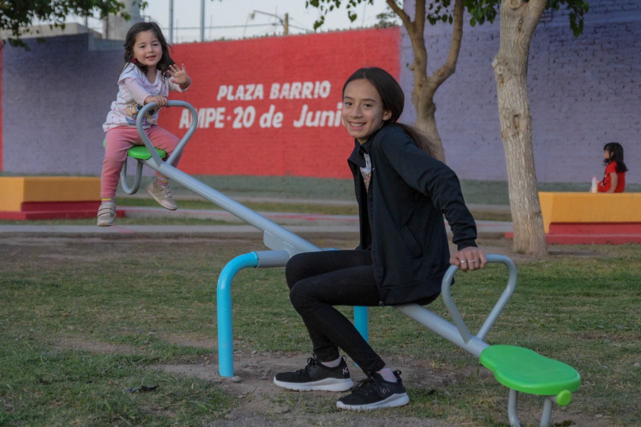 Espacios verdes en Chimbas: El Barrio Ampe 20 de Junio ya tiene su plaza