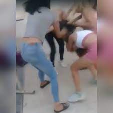 Una pelea de chicas se dio en la Plaza del Bicentenario y la policía solo miraba